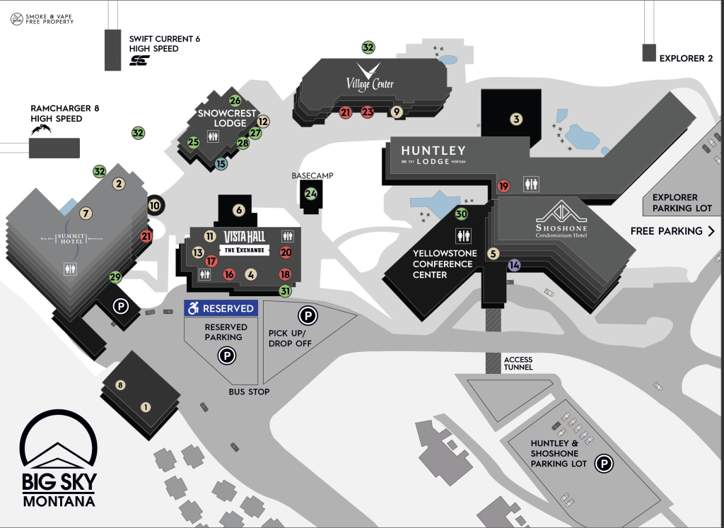 Big Sky Mountain Village PLaza Map