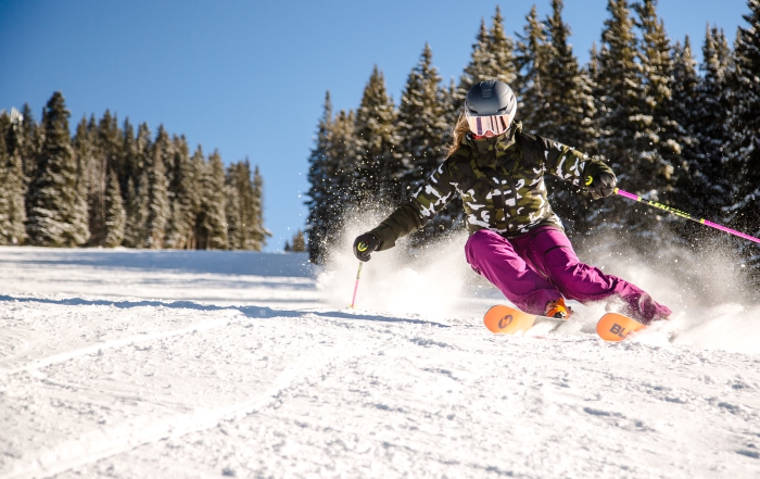 female skier